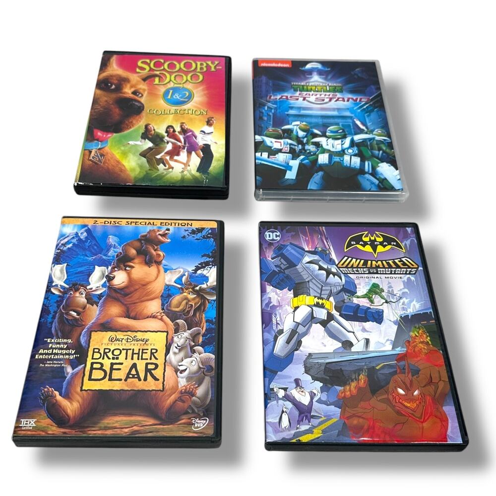 TMNT Scooby-Doo Brother Bear Batman Unlimited DVD Lot 4 Animation Cartoon Kids